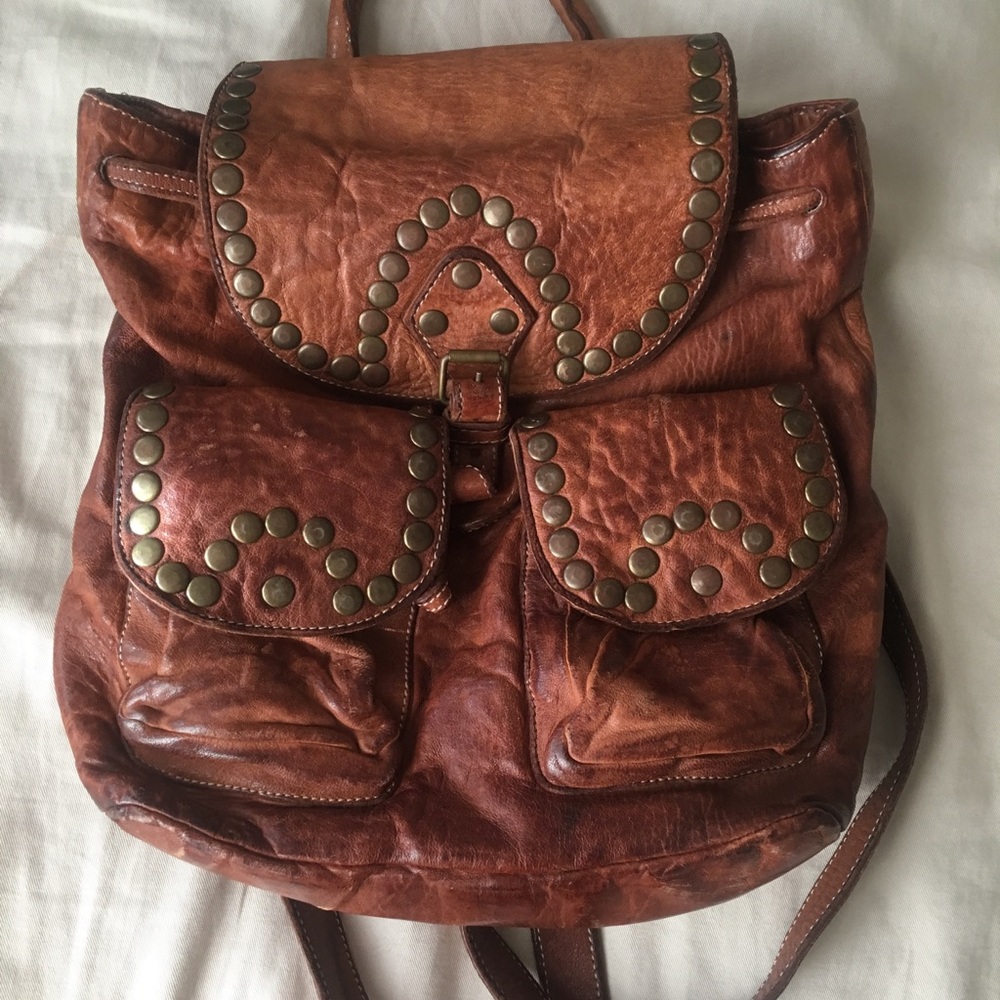 Langellotti Italian Leather Boho Backpack